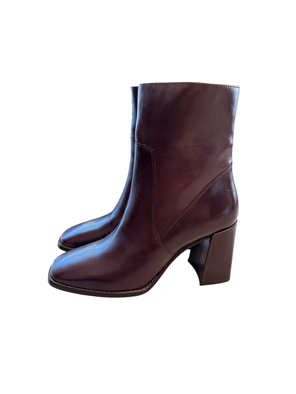 Tahari Chocolate Brown Leather Joni Boots - Picture 5 of 11